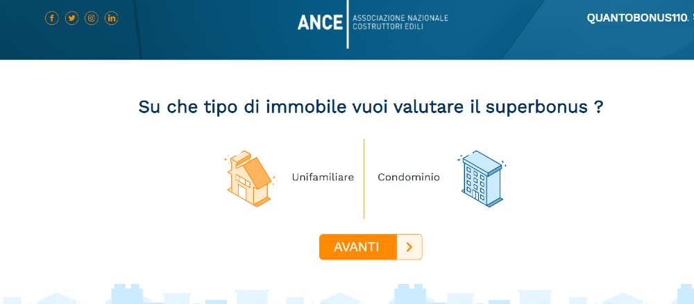 Il sito di Ance che in pochi click ti calcola il Superbonus